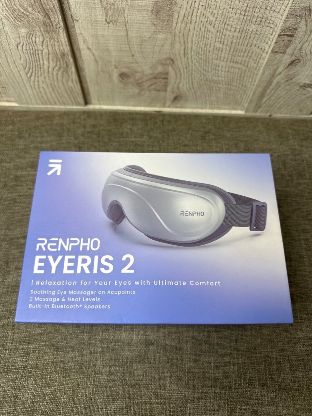 Renpho Heated Eye Massager Migraine Relief w/ BT & Adj Strap Rechargeable